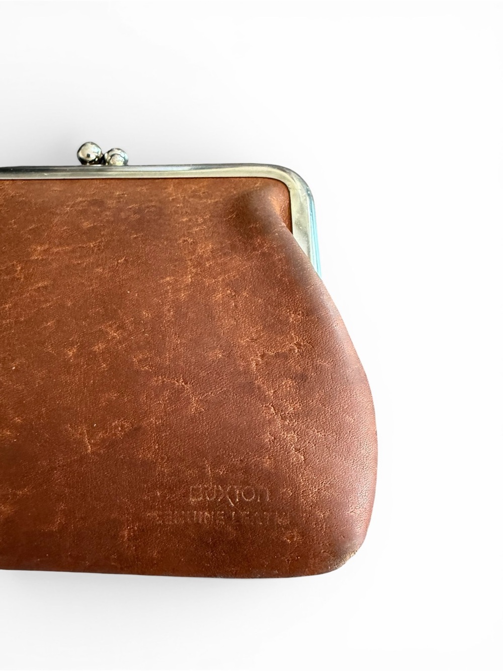 Vintage Buxton Tan Leather Kiss-Lock Coin Purse - Picture 4 of 14